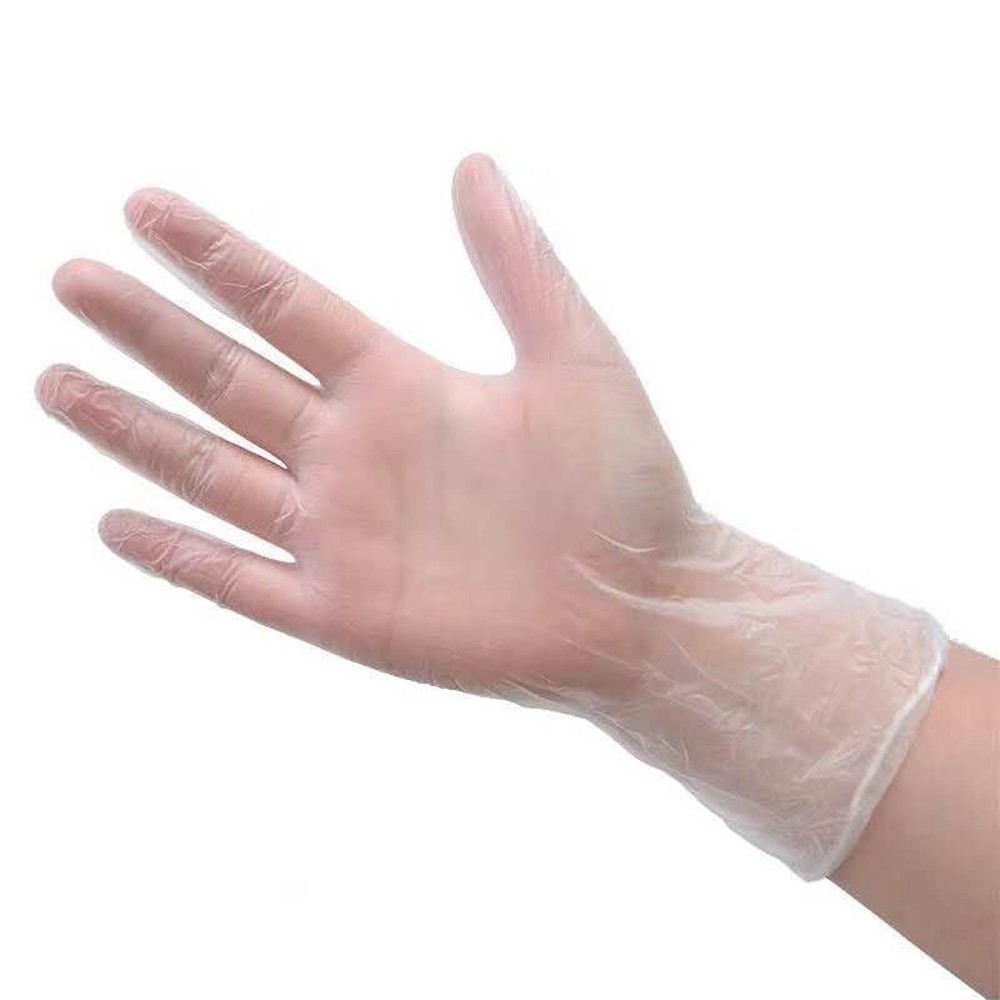 100Pcs PVC Gloves Food Grade Oil Resistant Antistatic Food Factory Laboratory Use Disposable Gloves Transparent XL