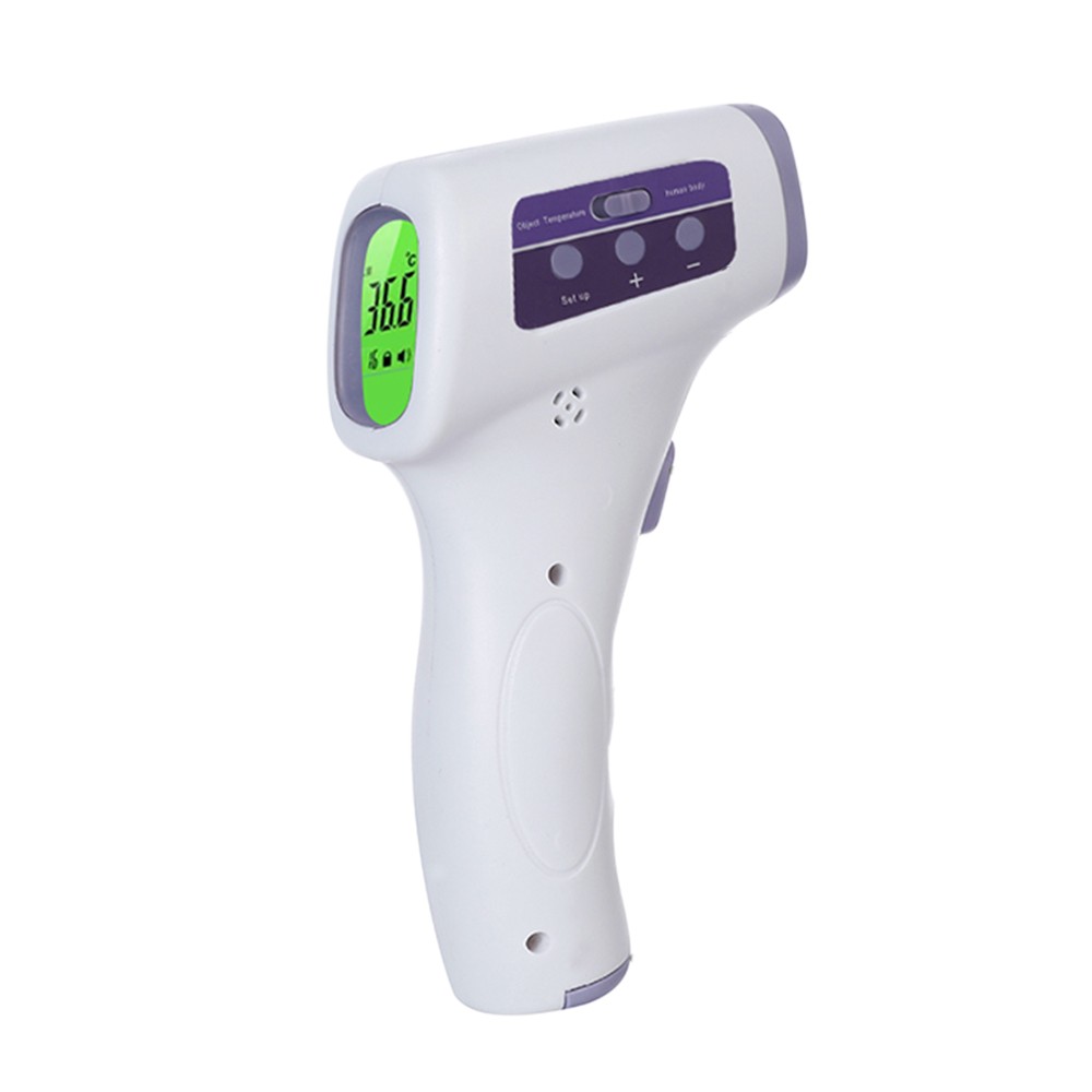 Non-Contact Thermometer Portable Digital Led Display Infrared Thermoscope Quick Accurate Measuring High Temperature Alarm Backlight Memory Function Thermometric Indicator