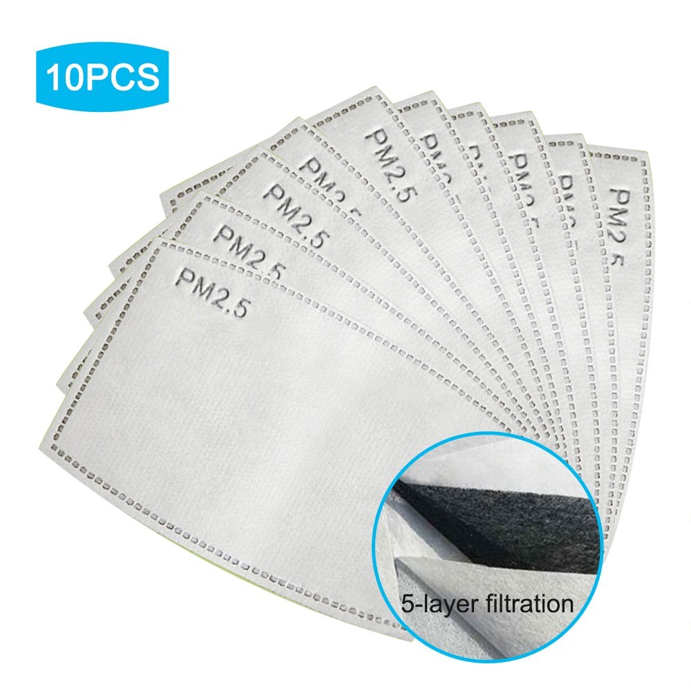 10Pcs Disposable Mouth Mask Replace Inner Pads Filter Breathable Anti Dust Face Cover Mask