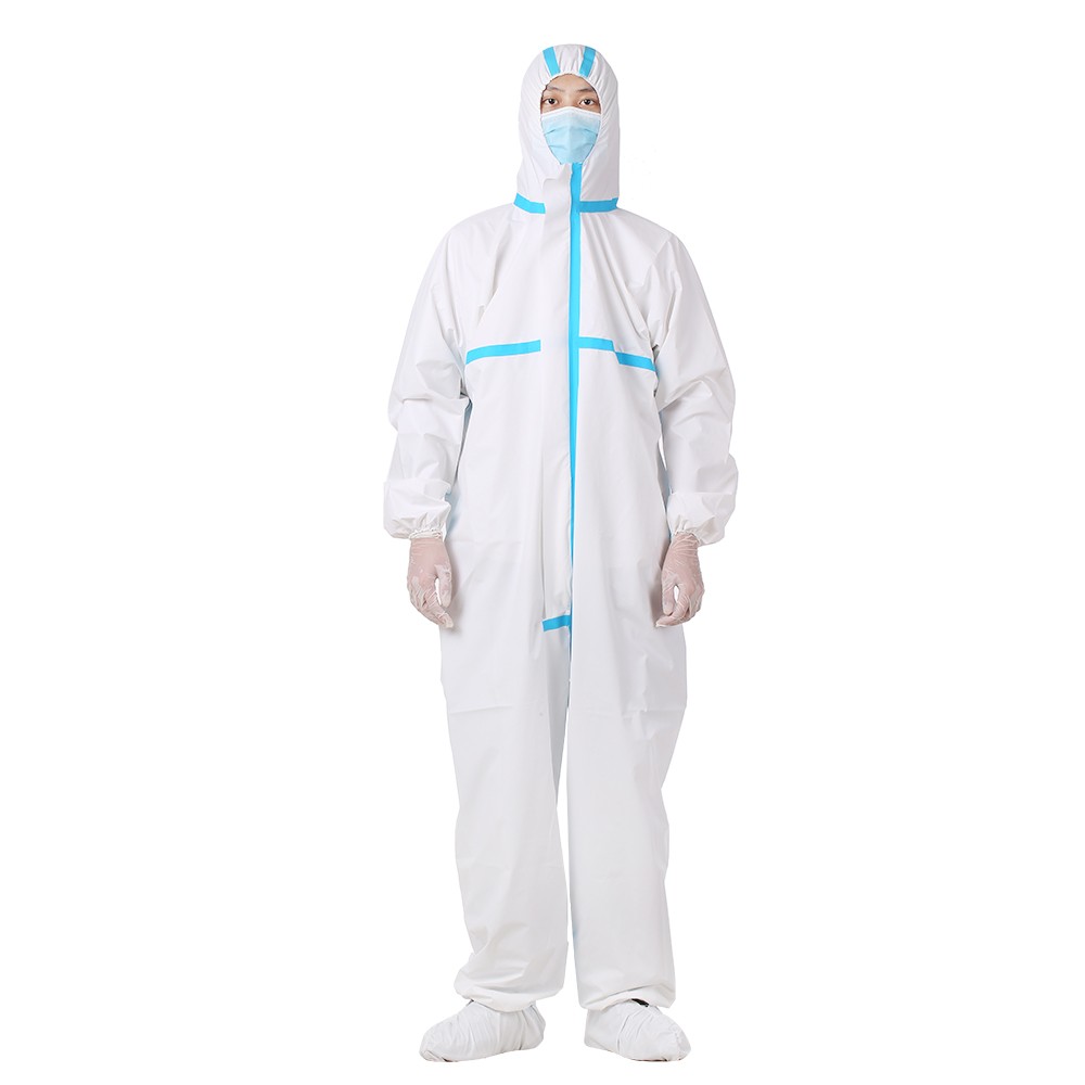 Coverall Medical High Antibacterial Reusable Plastic Closures Isolation Suit