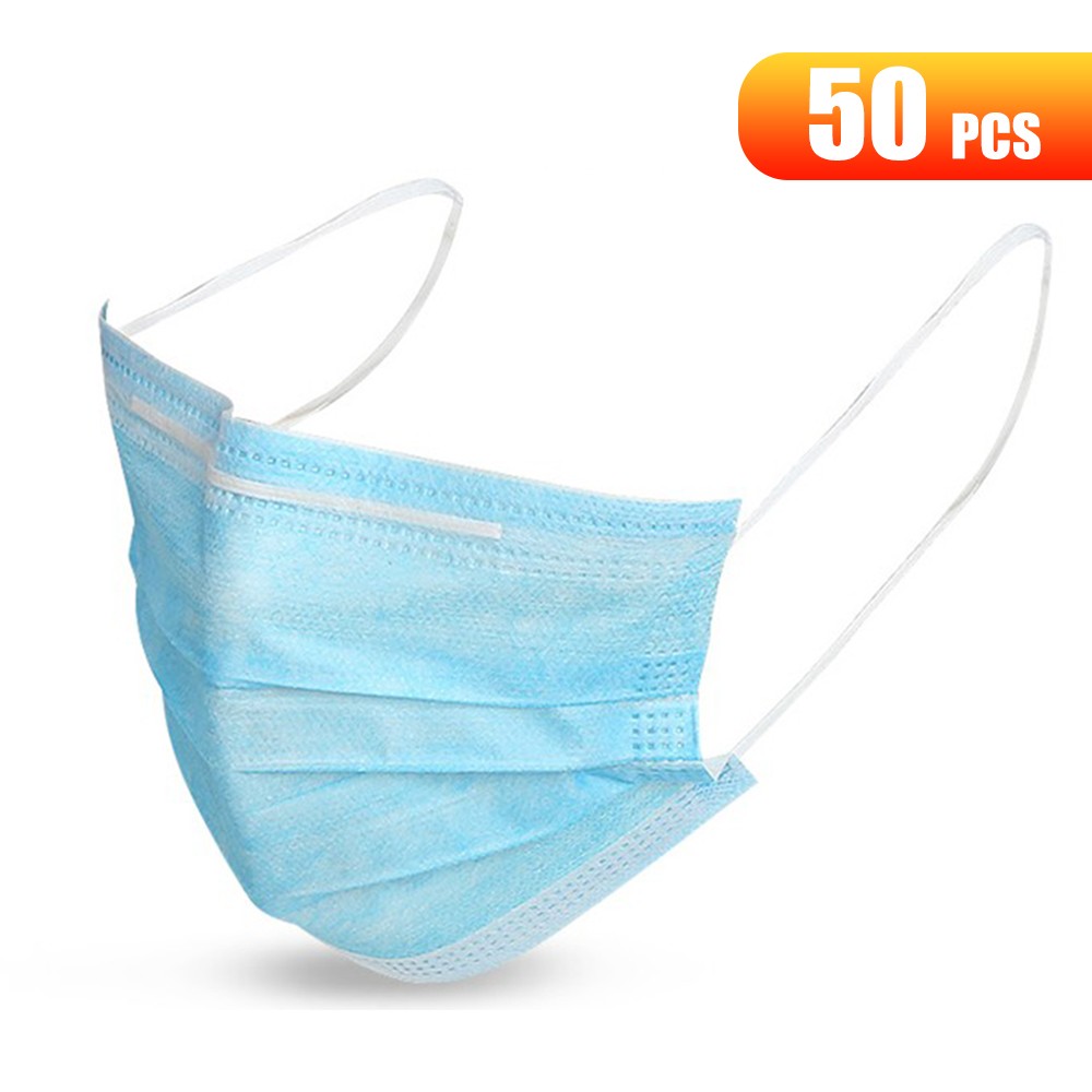 50Pcs Disposable 3-Layer Surgical Mask Protection Face Mask