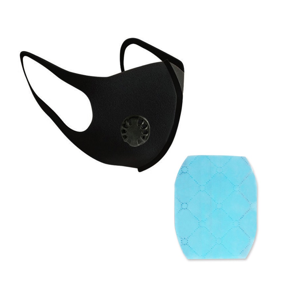 Disposable Protection Hygiene Supply Black Single Double Valve Dust Mask Square Round Mask Pad