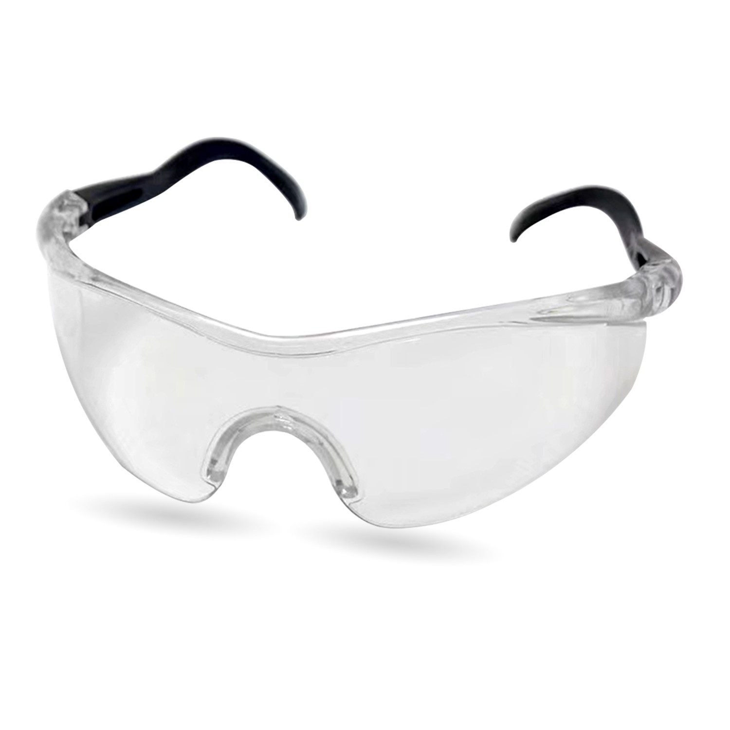 Safety Glasses Clear Lens with Black Frame Protective Eyewear Goggles Anti-Scratch Anti-Dust Impact Resistant 180