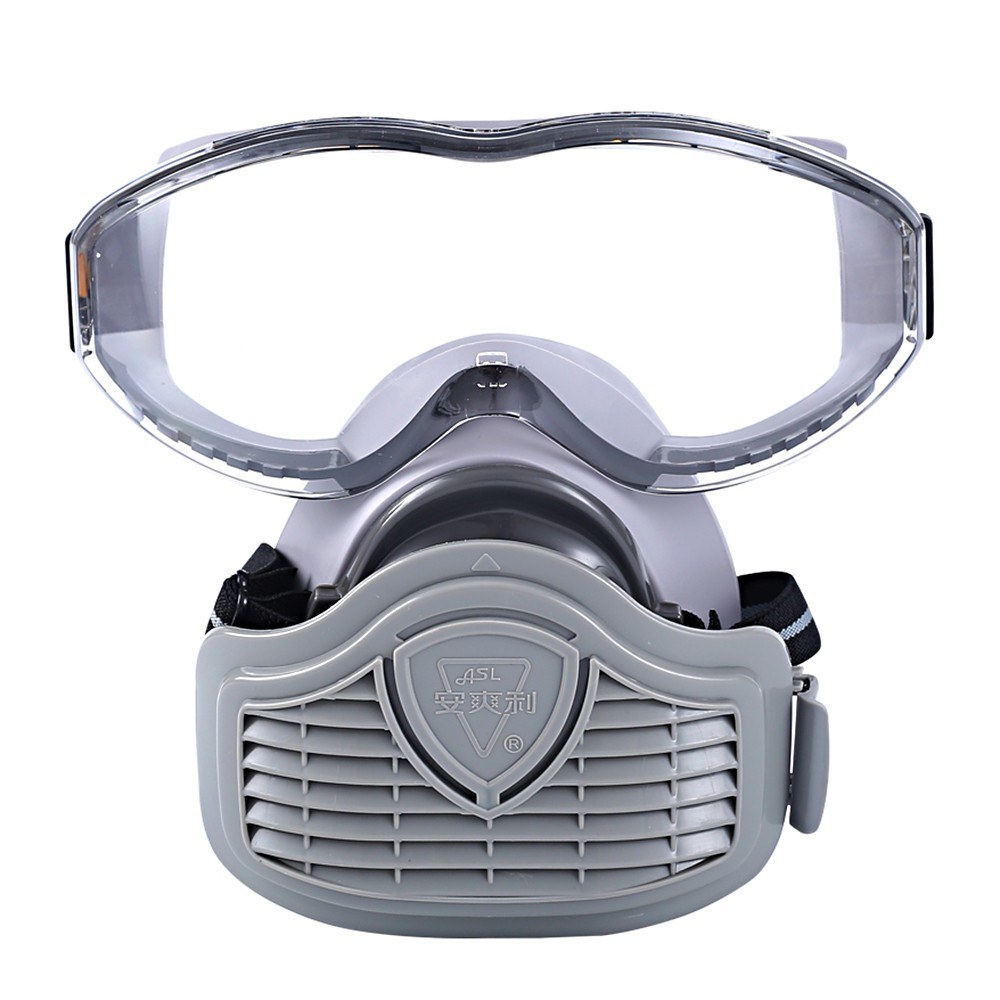 Full Face Mask Anti-Dust Mask Goggles Set Paint Spraying Decoration Respirator Tools Chemical Pesticides Safety Guard Filter Tool