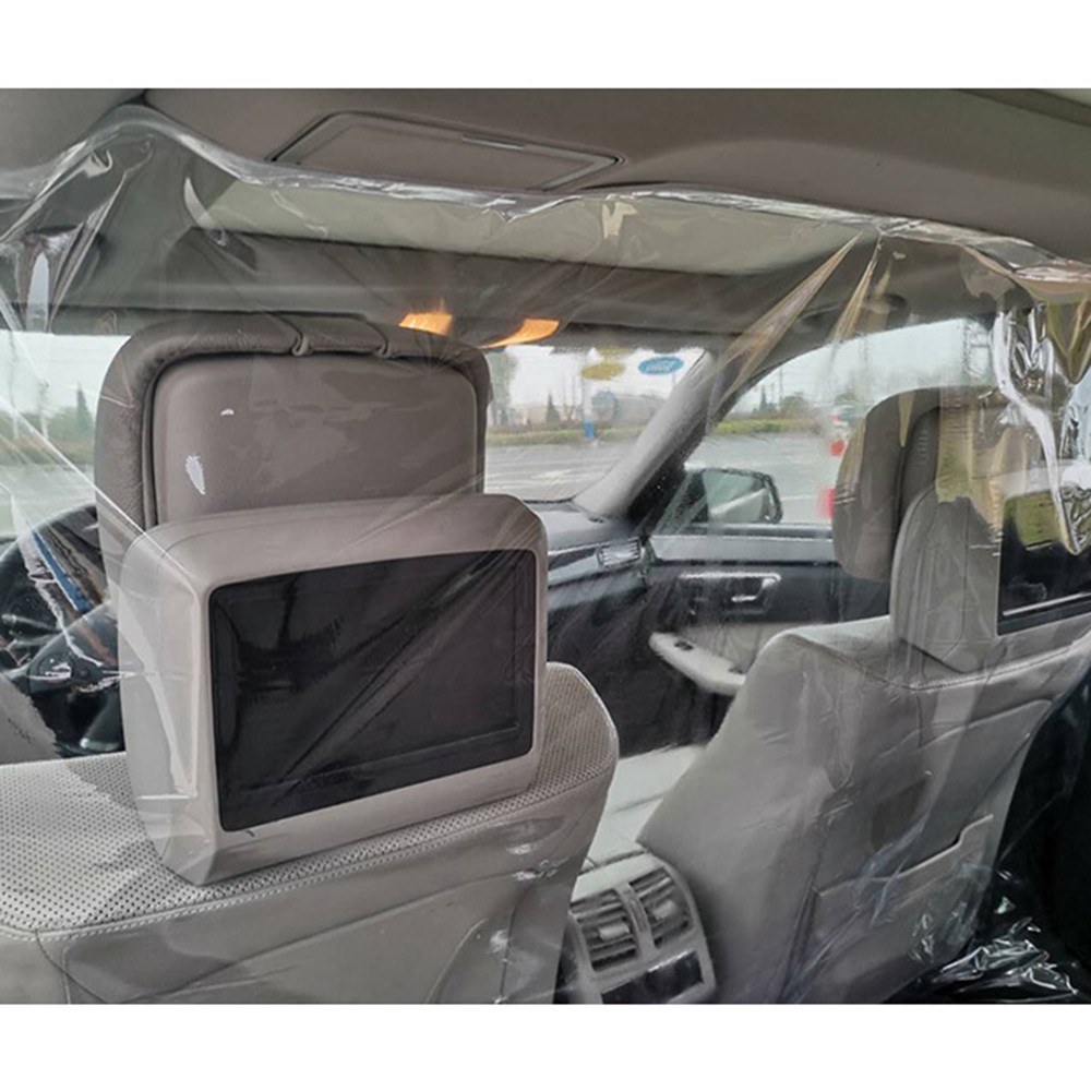 Car Isolation Film Anti-droplet , Fully Enclosed Transparent Isolation Curtain Protective Film Sealed Self-adhesive Partition Curtain For Cars, Taxies