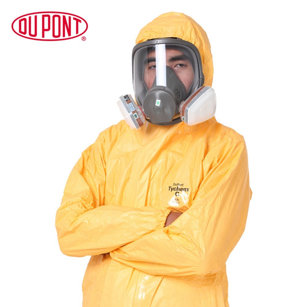 DU PONT Pro Safety Clothing Protective Coverall Chemicals Protective Clothing Hooded Sulfuric Acid Alkali Safety Coveralls Waterproof Chemical Suit