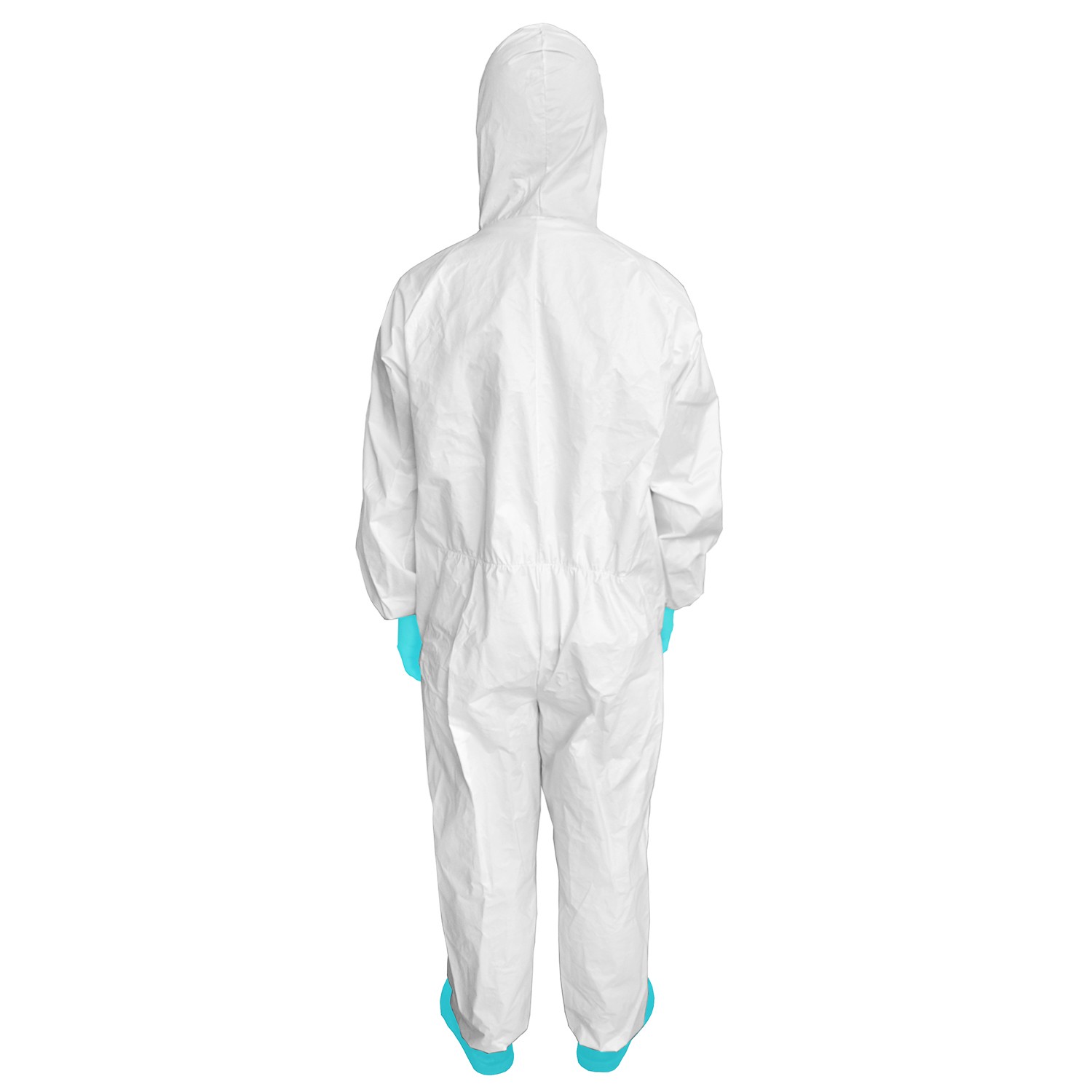 Disposable Non-woven Full Body Protective Suit with Elastic Wrist Ankle and Hood