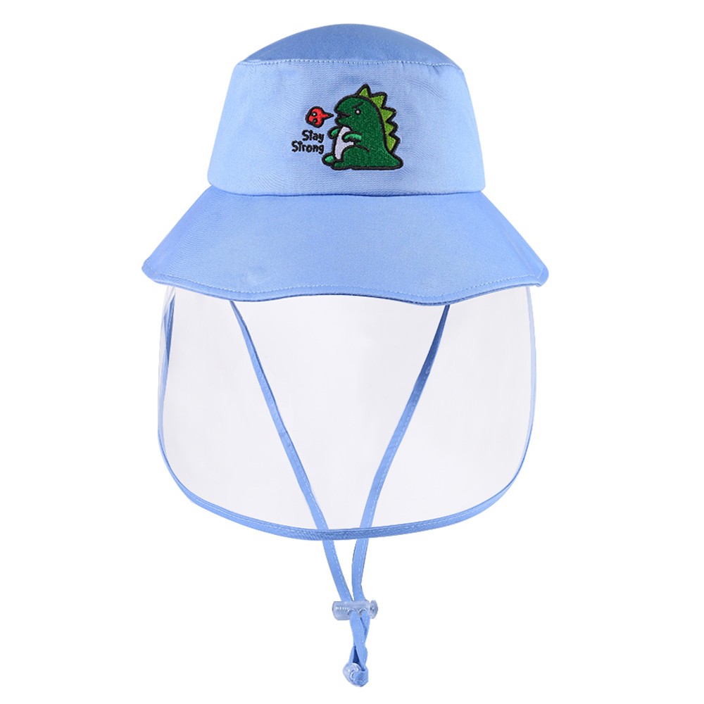 Outdoor UV Protection Sun Cap Detachable Traveling Fishing Bucket Hat with Removable Visor Face Cover for Kids Boys Girls Age 3 - 10