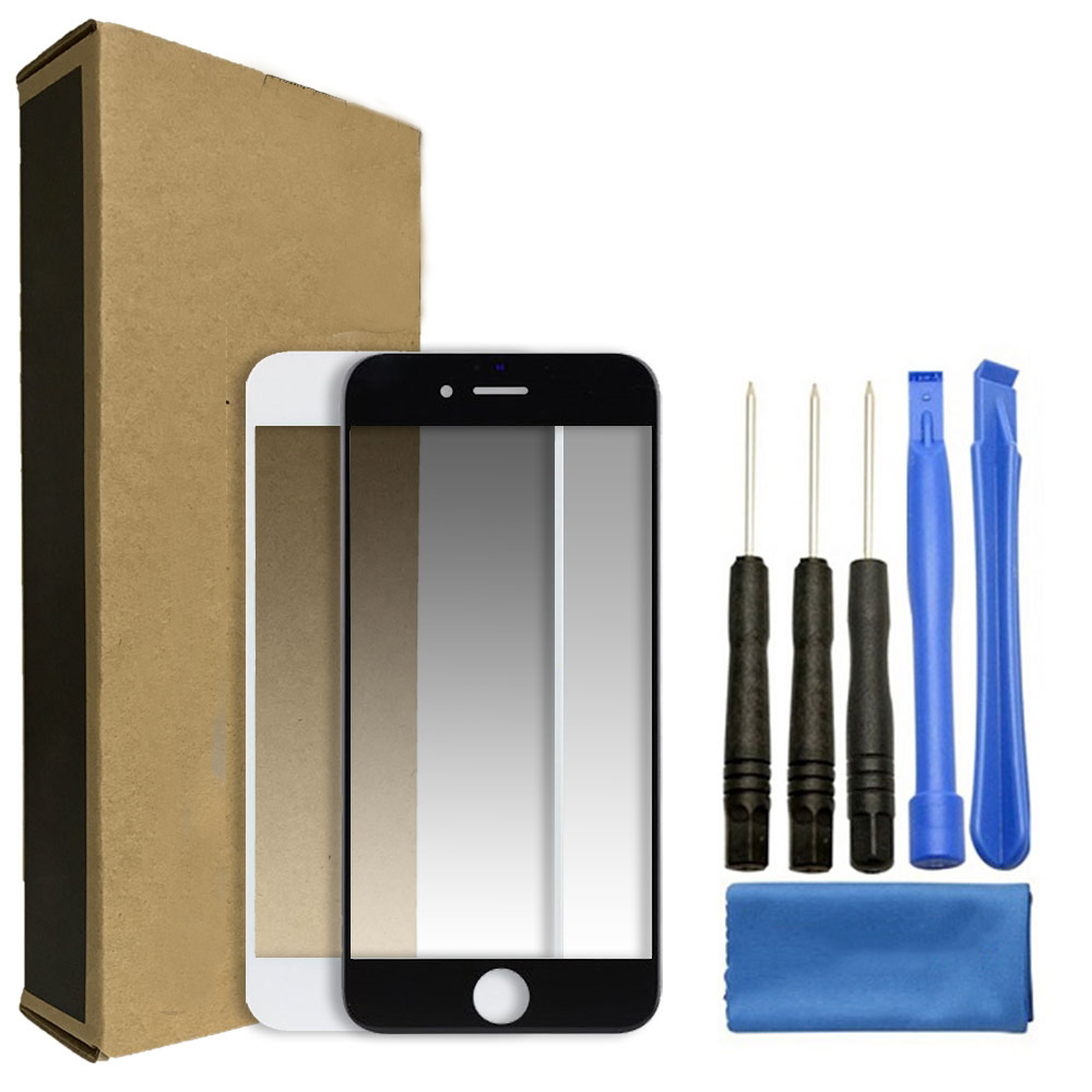 iPhone 6 Plus Glass Screen Replacement Repair Kit - 5.5" - Black / White