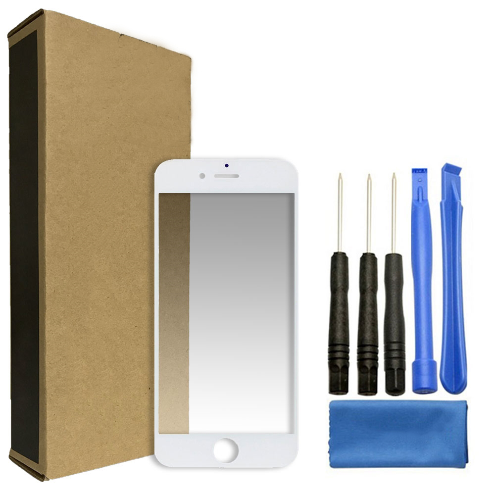 iPhone 6 Plus and 6s Plus Glass Screen Replacement Repair Kit - 5.5" - White