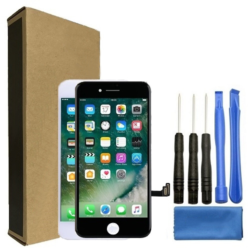 iPhone 7 Plus Screen Replacement LCD Repair Kit + Small Parts + Tools + Easy Video Instructions - Black / White