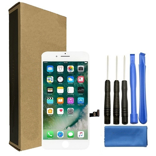 iPhone 8 Plus Screen Replacement LCD Repair Kit + Small Parts + Tools + Easy Video Instructions - White