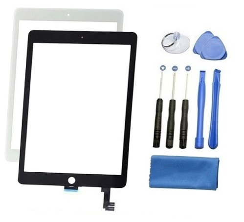 iPad Air 2 Screen Replacement Glass Touch Digitizer Repair Kit + Tools - Black / White