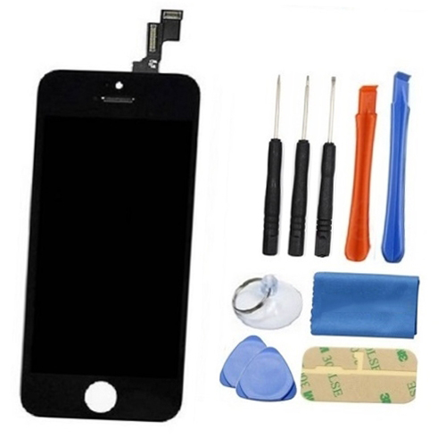 iPhone 5c Screen Replacement LCD Repair Kit + Small Parts + Tools + Easy Video Instructions - Black