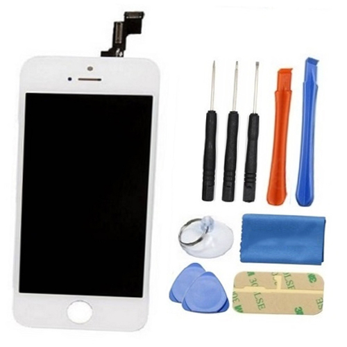 iPhone 5c Screen Replacement LCD Repair Kit + Small Parts + Tools + Easy Video Instructions - White