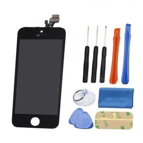 iPhone 5 Screen Replacement LCD Repair Kit + Small Parts + Tools + Easy Video Instructions - Black