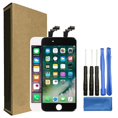 iPhone 6 Screen Replacement Repair Kit + Small Parts + Tools + Easy Video Instructions - Black / White