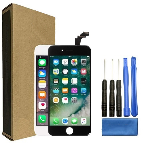 iPhone 6 Plus Screen Replacement LCD Repair Kit + Small Parts + Tools + Easy Video Instructions - Black / White