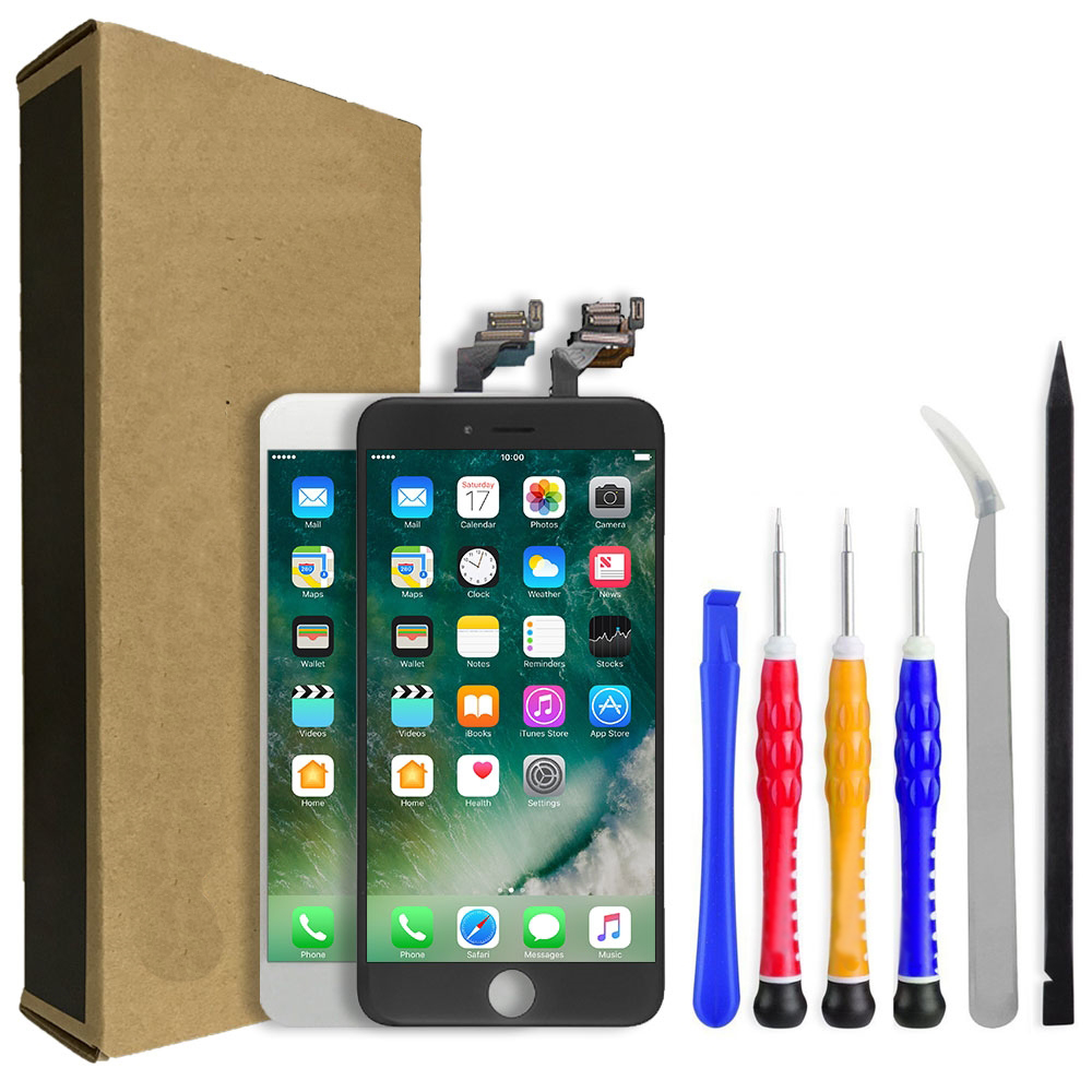 iPhone 6 Plus Screen Replacement EXPRESS Repair Kit + Camera + Instructions - Black / White