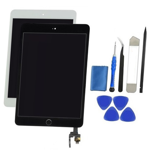 iPad Mini 3 Screen Replacement Premium LCD + Digitizer Repair Kit (2 Parts) - Black / White