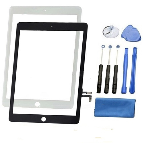 iPad 5 (2017) Screen Replacement Glass Touch Digitizer Repair Kit - Black | White