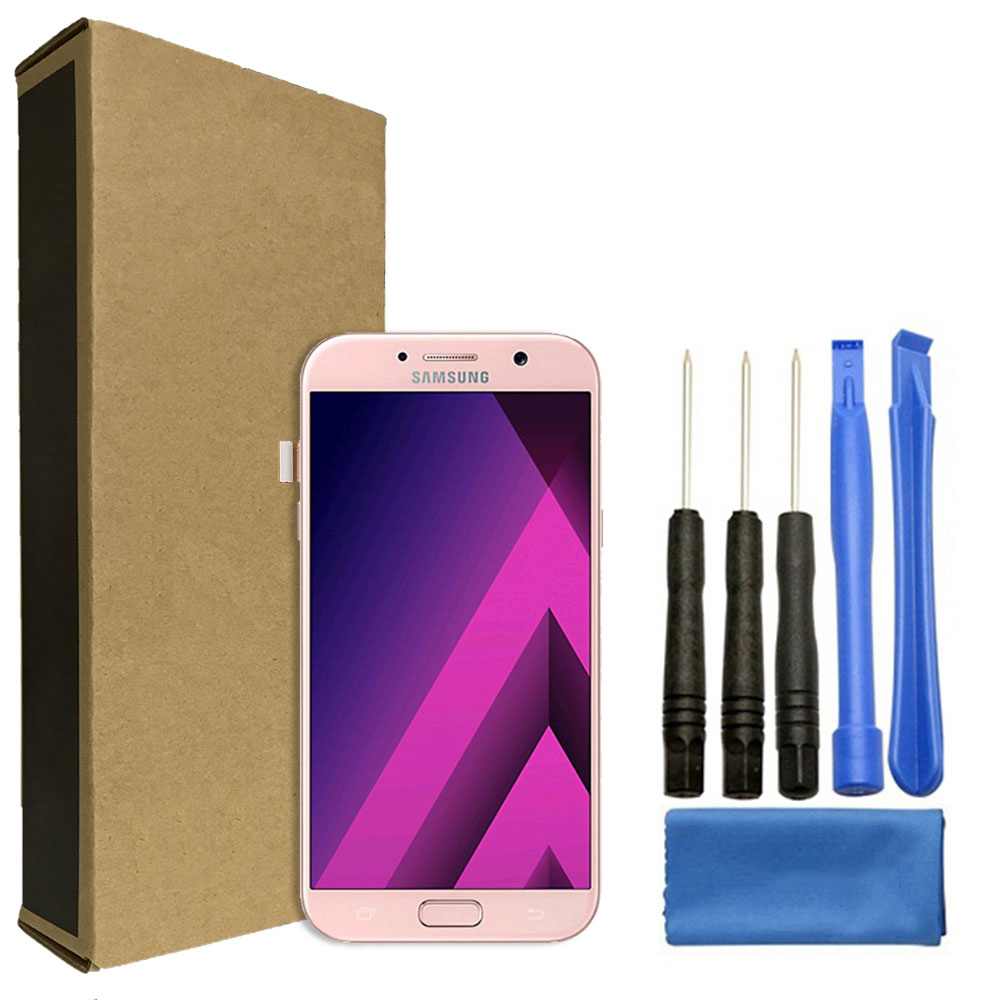 Samsung Galaxy A7 LCD Screen Replacement + Glass Touch Digitizer Repair Kit (2017) - Pink