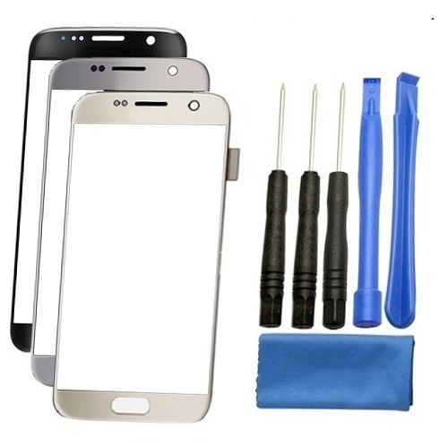 Samsung Galaxy S7 Glass Screen Replacement Repair Kit G930 - Black Gold Silver