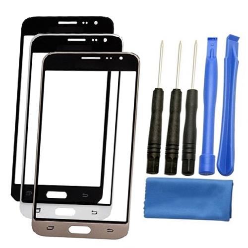 Samsung Galaxy J3 Glass Screen Replacement Repair Kit J320 - Black White Gold