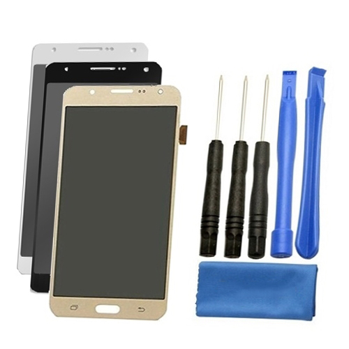 Samsung Galaxy J7 Screen Replacement LCD Repair Kit J700 J710 - Black Gold White