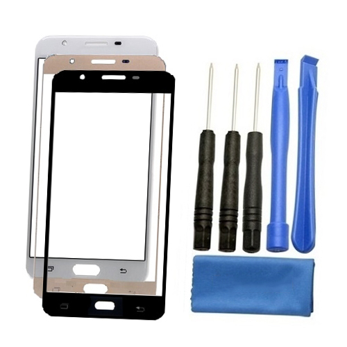 Samsung Galaxy J7 Prime Glass Screen Replacement Repair Kit - Black Gold White