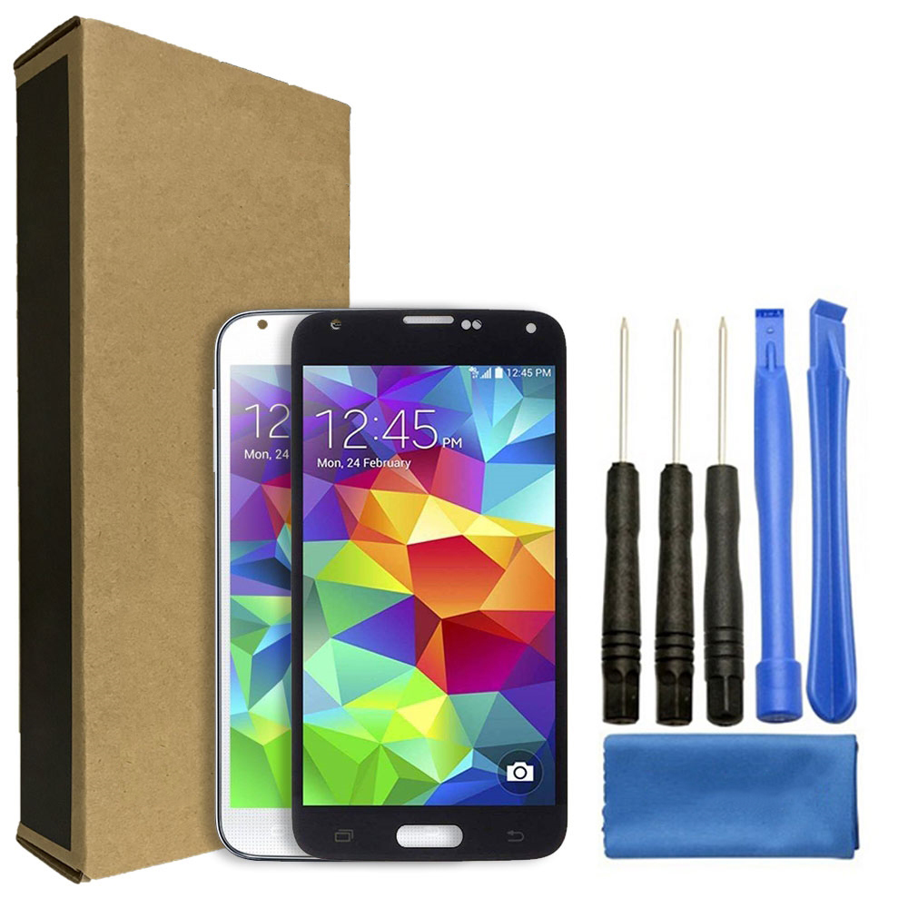 Samsung Galaxy S5 Screen Replacement LCD and Digitizer Repair Kit G900 - Black / White / Blue