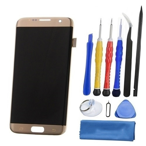 Samsung Galaxy S7 Edge Screen Replacement Premium LCD and Digitizer Repair Kit - Gold