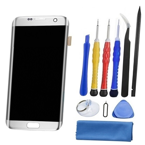 Samsung Galaxy S7 Edge Screen Replacement PREMIUM LCD and Digitizer Repair Kit - Silver