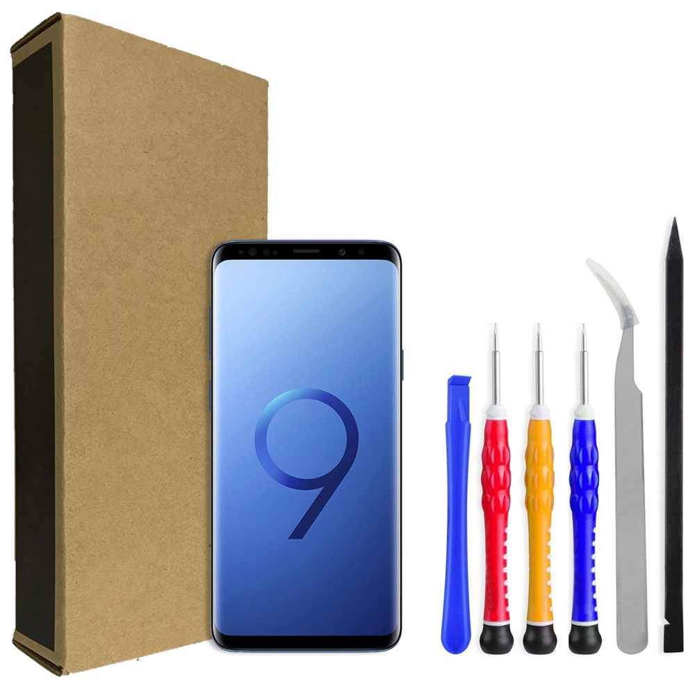 Samsung Galaxy S9 Screen Replacement LCD + Frame Repair Kit - Coral Blue