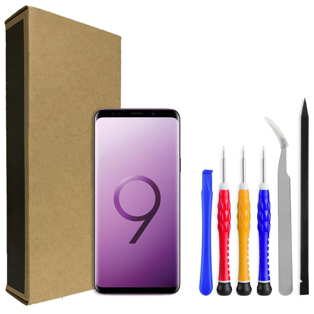 Samsung Galaxy S9 Screen Replacement LCD + Frame Repair Kit - Purple