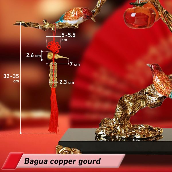 Feng Shui Brass Wu Lou & Five Emperors Coins Amulet