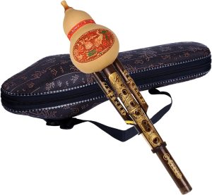 Heritage Handcrafted Hulusi (Gourd Flute) | Purple Bamboo, Key of Bb