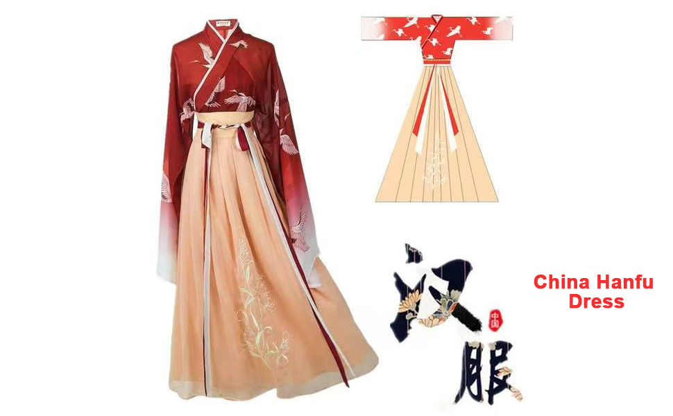 Ethereal Tang Dynasty Hanfu | Traditional Embroidered Chiffon Dress